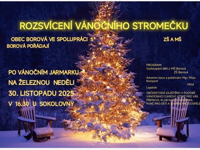 ROZSVÍCENÍ VÁNOČNÍHO STROMEČKU!